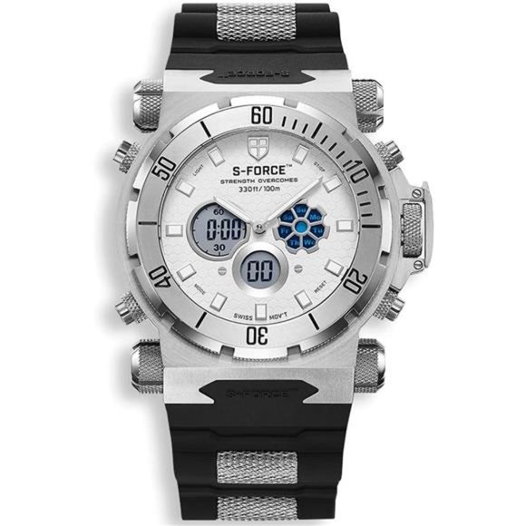 Stainless Steel Chronograph Big Face 50mm Swiss Watches for Men - Picture 1 of 6